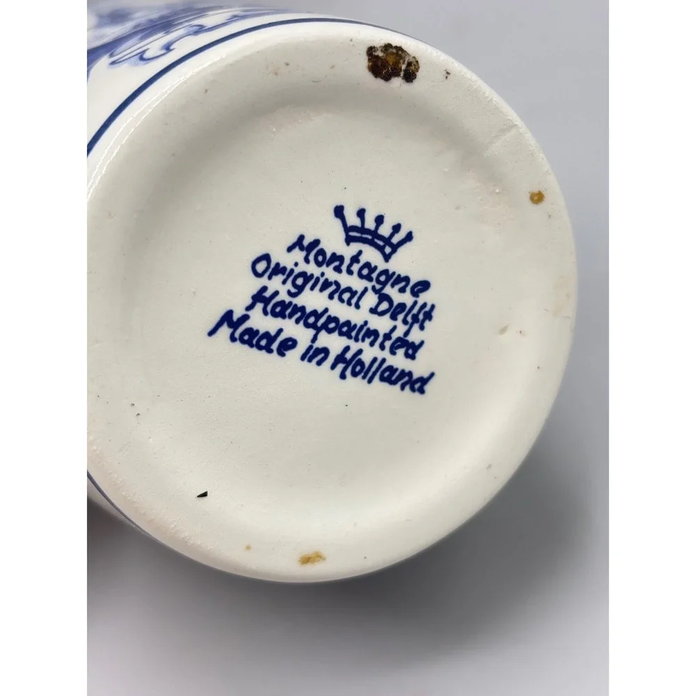 Montagne Original Delft Sugar Shaker Handpainted Windmill Blue White Holland